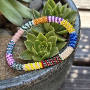 $6 with Bundle Glass Beaded Bracelet Roll-on Bohemian Hippie